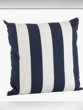 Navy and White Striped Decorative Pillow set of two